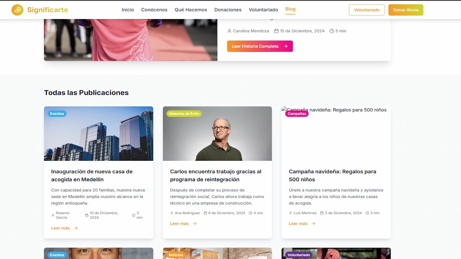 Home, hero and navigation