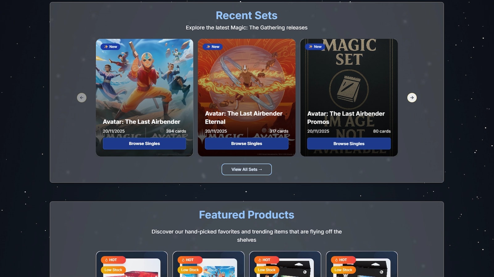 Home, hero and navigation